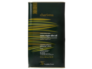 Charisma Greek Extra Virgin Olive Oil from Crete Tin, 3 Liter - COLD EXTRACTION