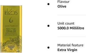 Kleos Kalamata Extra Virgin Olive Oil 5 Liter, New Harvest November - December 2022, Acidity <0.5%, Cold Extraction, Family made - Image 7