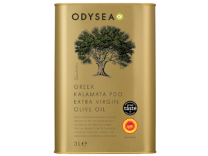 Odysea Greek PDO Kalamata Extra Virgin Olive Oil Tin, 3 Litre