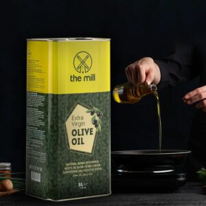 The Mill Extra Virgin Olive Oil 5 L Tin - Cold Pressed - 100% Natural - Superior 3 Star Taste Award 2021/2022/2023 of International Taste Institute - Ideal for Salads & Meals - Max. Acidity 0.8% - Image 7